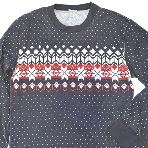 Holiday HannaJams Pajamas Set Black Fairisle 100% Cotton Women’s Sleepwear L - Picture 4 of 8